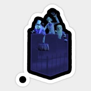 Faux Pocket Purple Hitchiking Ghosts Sticker